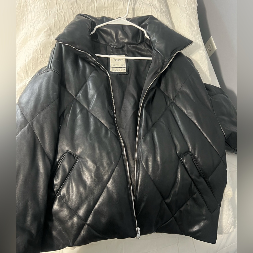 Women’s Abercrombie faux leather puffer